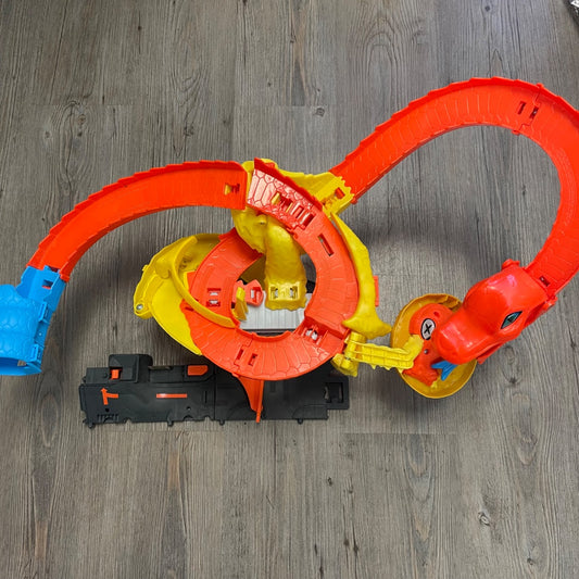 Orange, Blue, Grey Hot Wheels Pizza Slam Cobra Hot wheels Car Track, 18 Inch