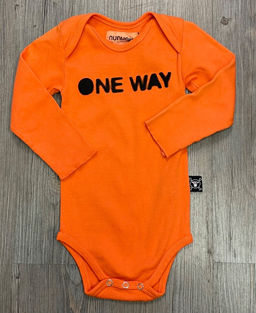 Orange NUNUNU LS Halloween Onesie, 12-18M