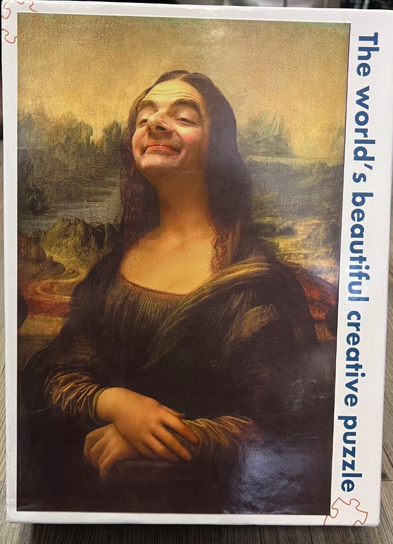 NOT COUNTED Worlds beautiful creative puzzle Mr. Bean's Mona Lisa 1000 Pcs Puzzle, 14Y+