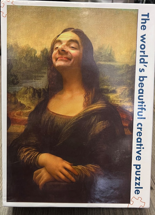 NOT COUNTED Worlds beautiful creative puzzle Mr. Bean's Mona Lisa 1000 Pcs Puzzle, 14Y+