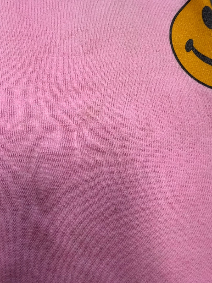 Neon Pink Aviator Nation Smiley Sweatpants, 14Y