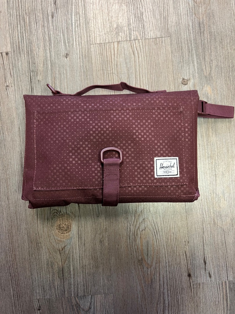 Burgundy Herschel Folding Changing Pad