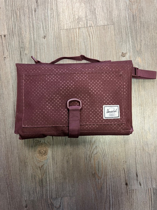 Burgundy Herschel Folding Changing Pad