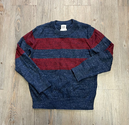 Blue Red Gap Knit LS Sweater, 6-7Y