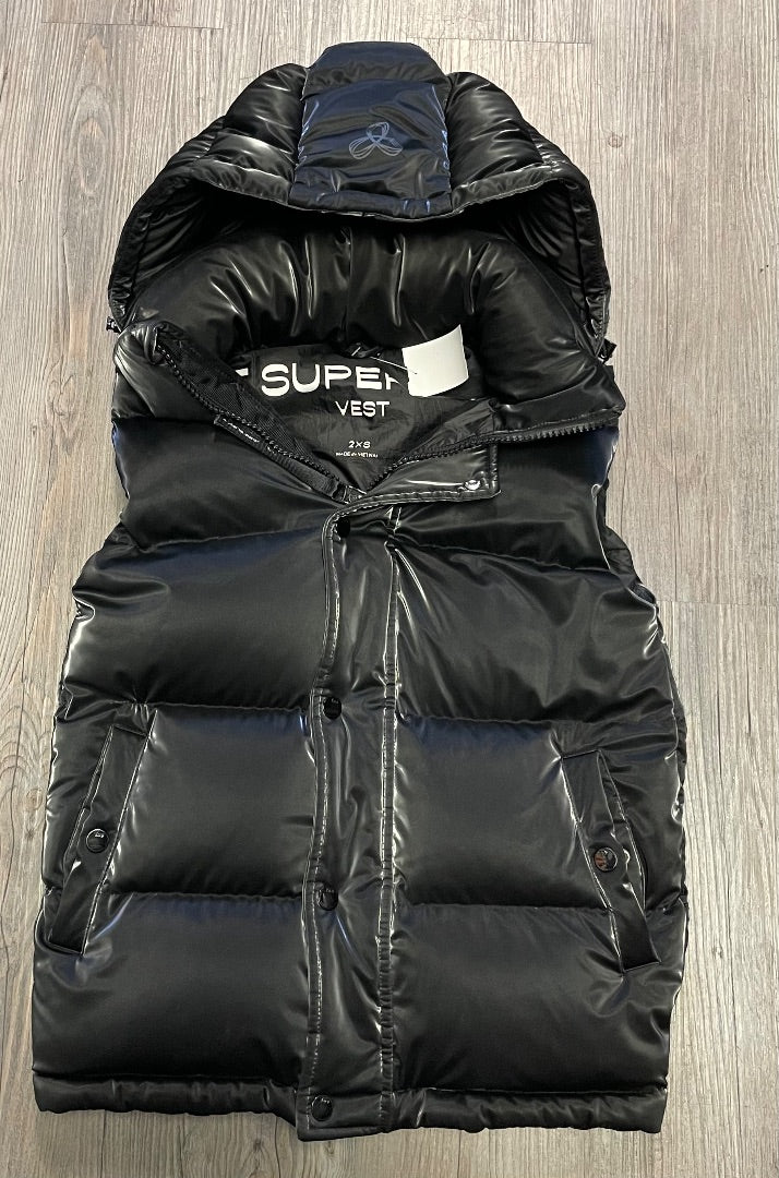 Liquid Shine Black Artizia Super Puff Vest, 2XS