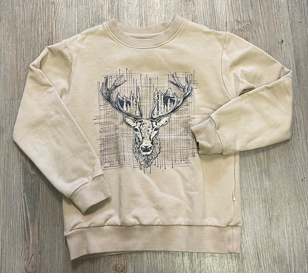Tan Wheat Pullover Hoodie, 7Y