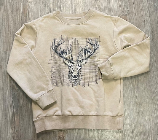 Tan Wheat Pullover Hoodie, 7Y