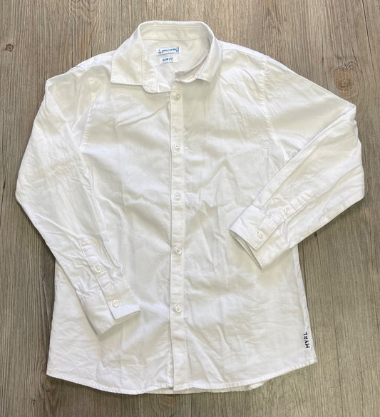 White Mayoral LS Shirt, 7Y