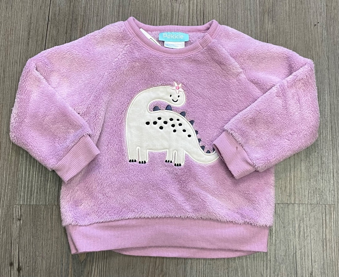 Lavander Pekkle Fleece sweatshirt, 18M