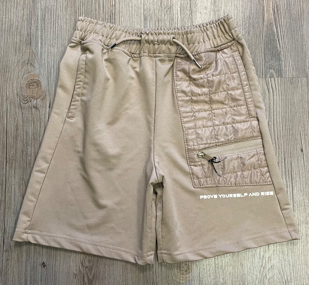Tan Public Shorts, 10-12Y