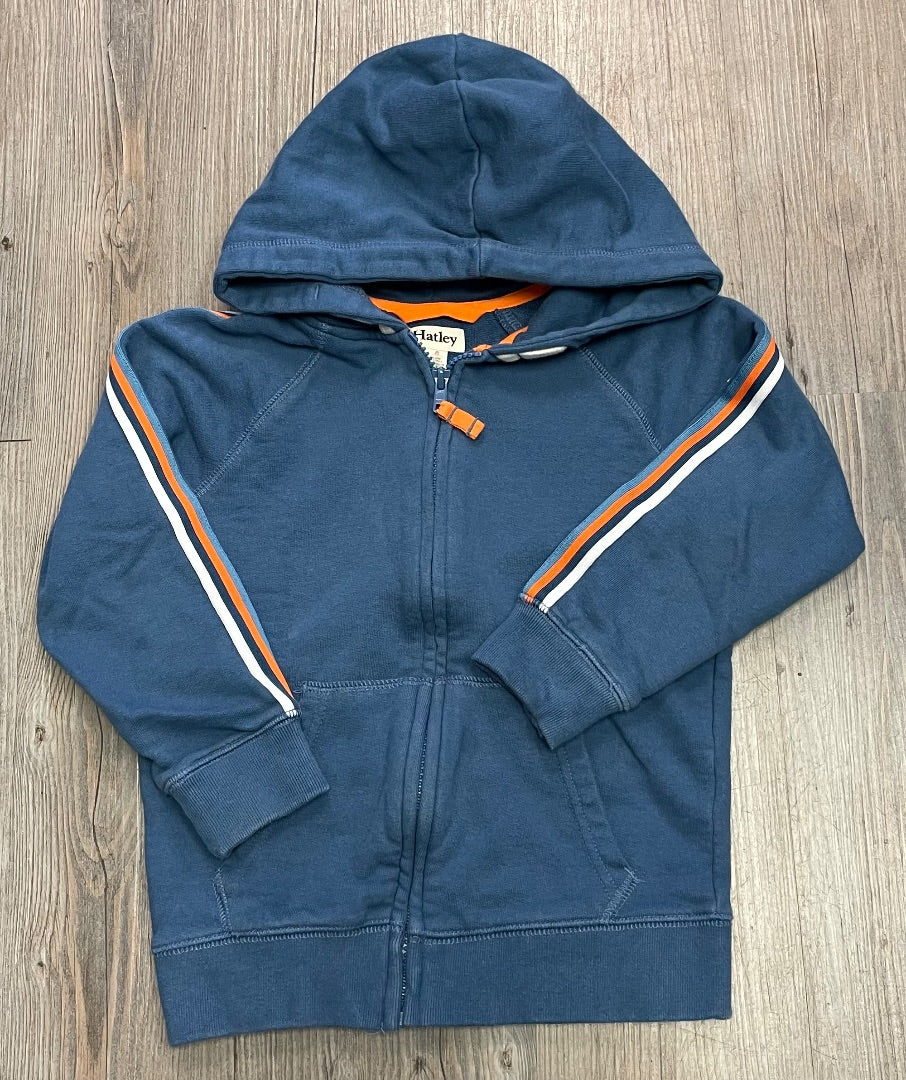 Blue Hatley Zip Hoodie, 6Y