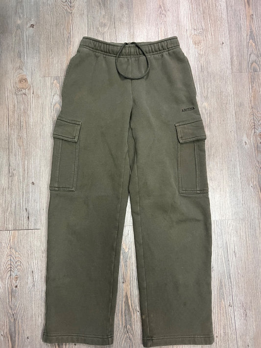 Green Aritzia SweatFleece Pants, 2XS