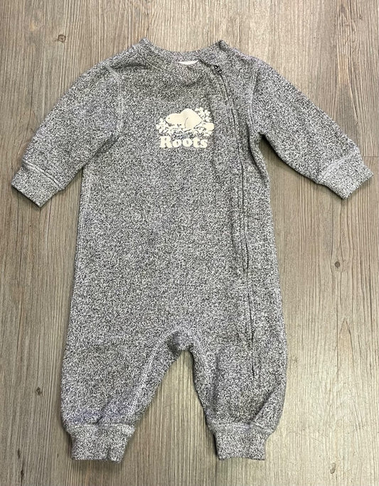 Salt & Pepper Roots Zip Up Onesie, 6-12M