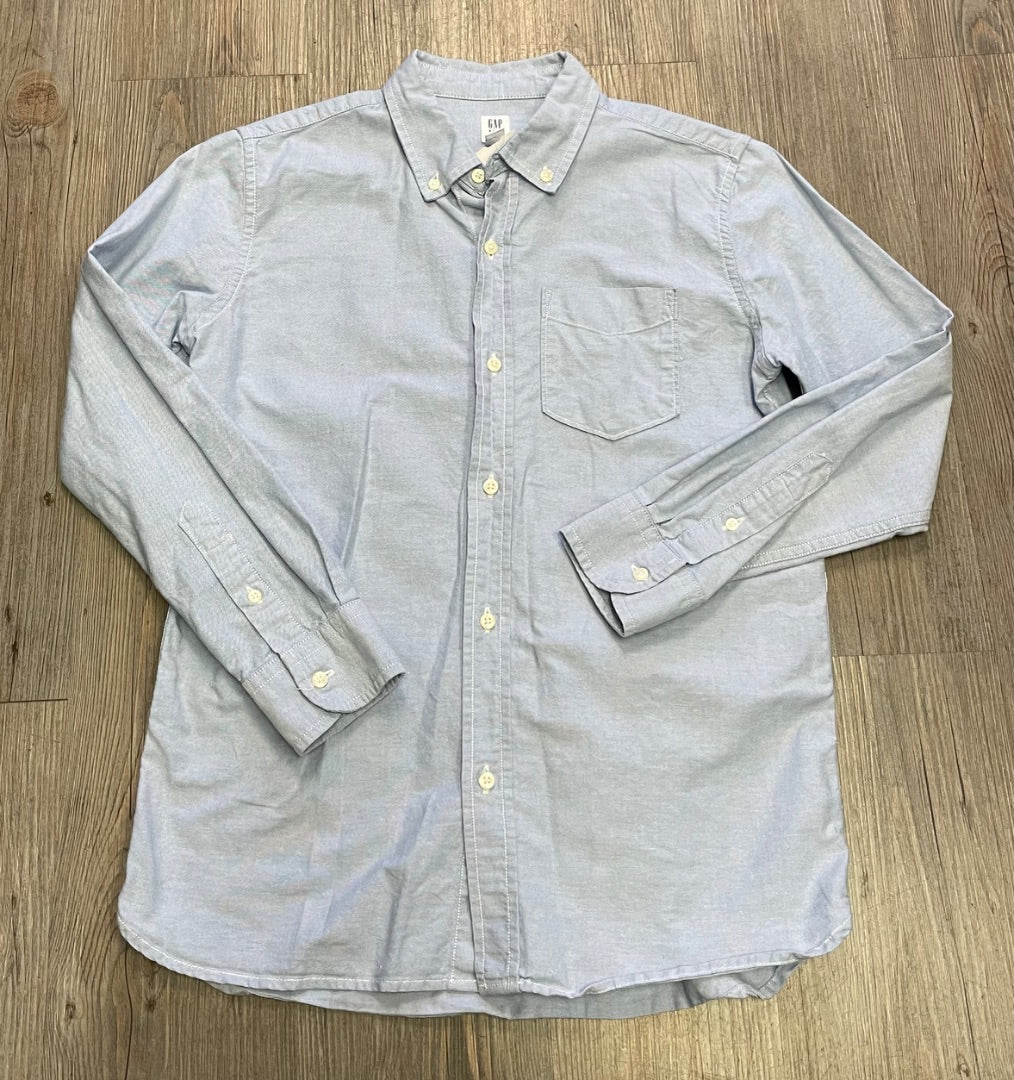 Blue Gap Button Down Dress Shirt, 12Y