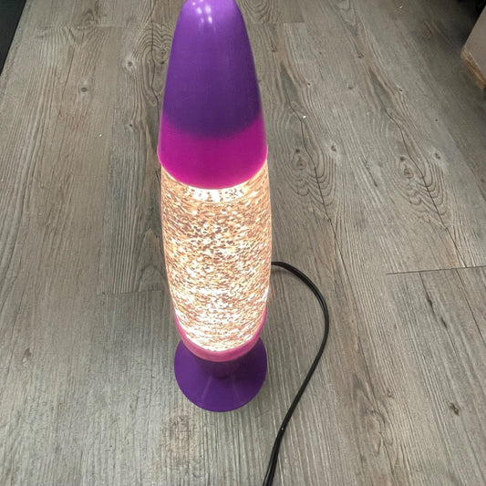 Purple  Glitter Lava Lamp, Pre-owned