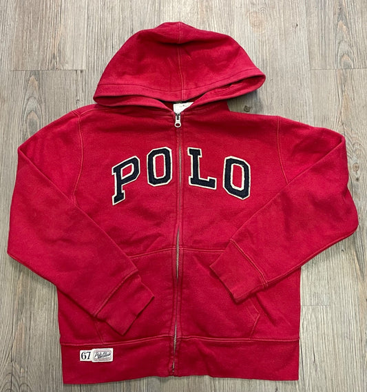 Red Polo Ralph Lauren Zip Hoodie, 10-12Y