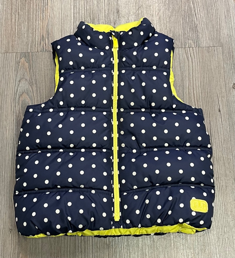 Navy/Yellow Gap Polka Dot Vest, 4Y