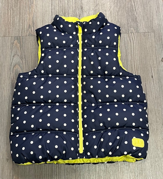Navy/Yellow Gap Polka Dot Vest, 4Y