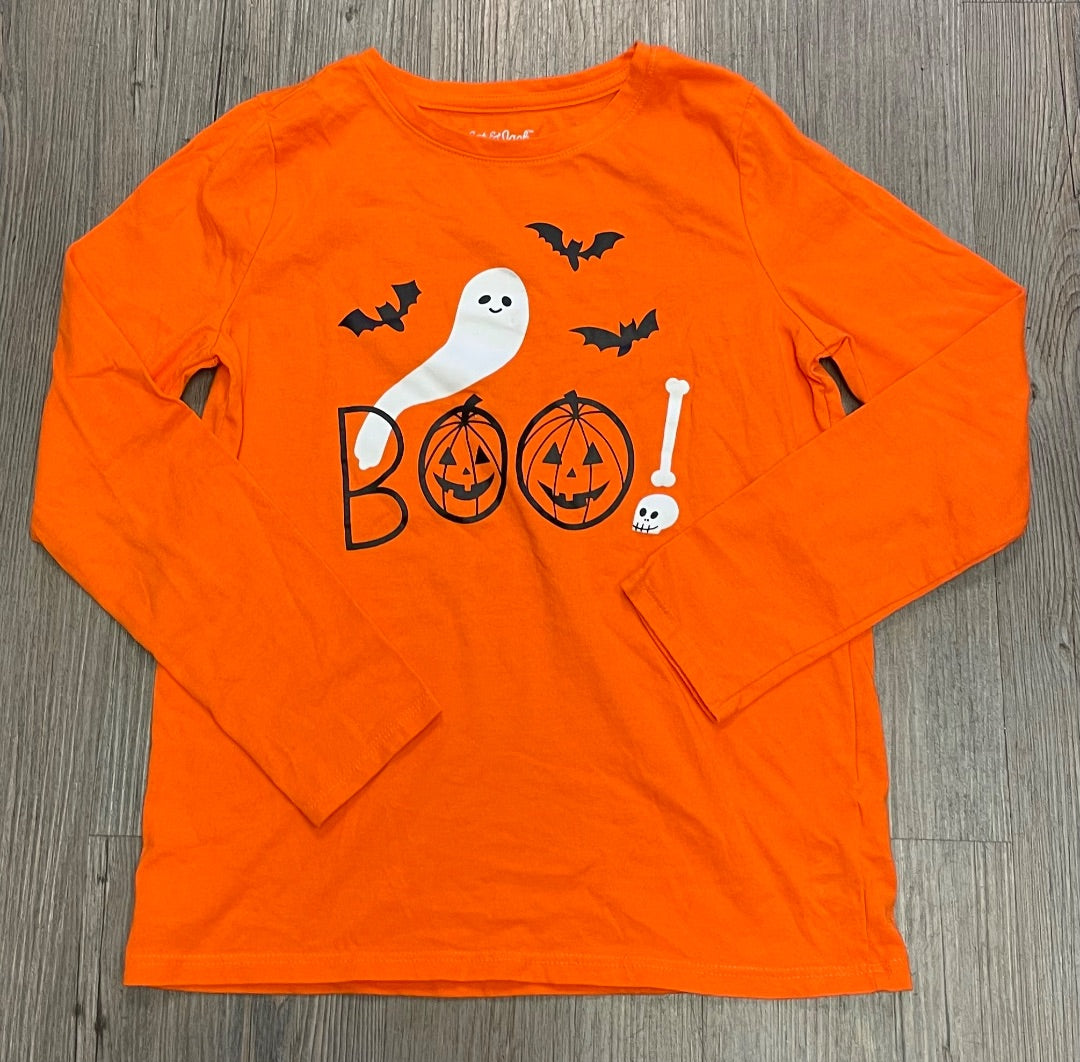 Orange Cat & Jack LS Halloween Tee, 7-8Y