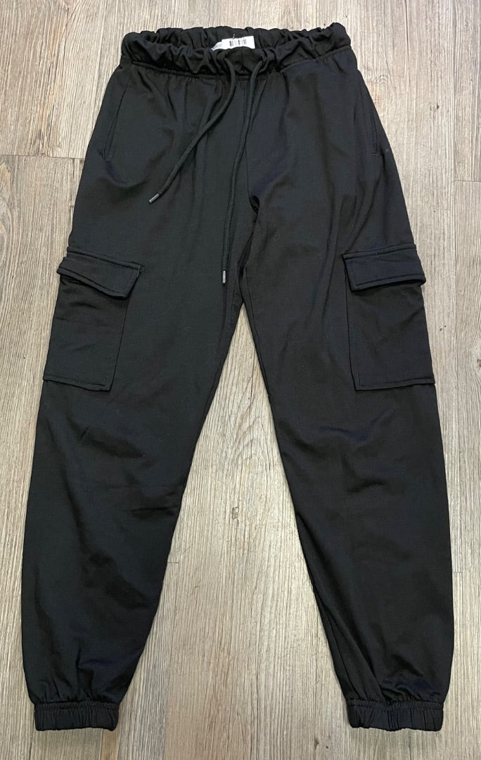Black UKIDS Jogger pants, 10-12Y