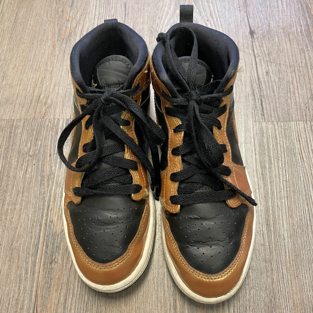Gold Air Jordan Lace Up Sneaker, 3Y