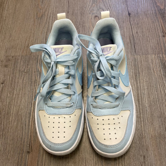 Blue White Nike Lace Up Sneaker, 4Y