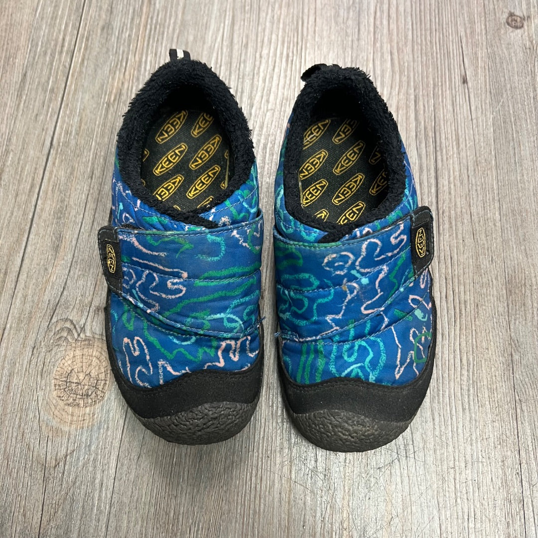 Multi Colour Keen Velcro Fleecelined Slippers, 11Y