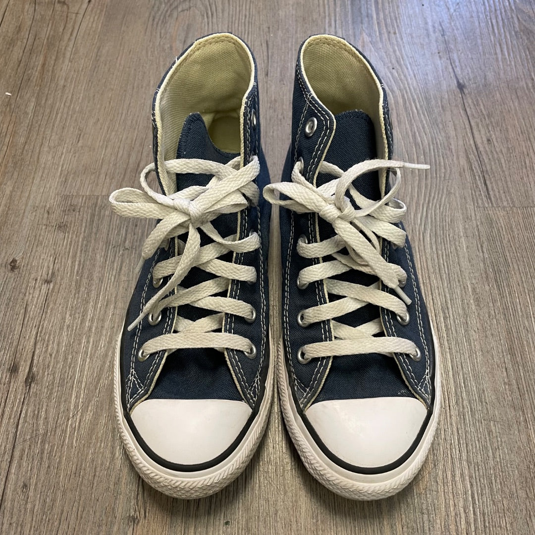 Navy Converse High Top Shoes, 2.5Y