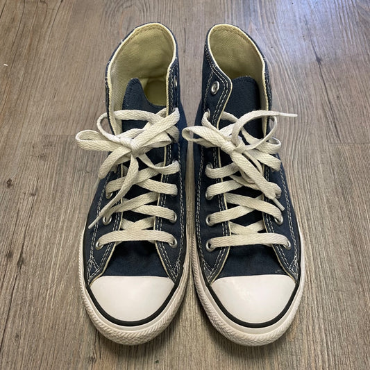 Navy Converse High Top Shoes, 2.5Y