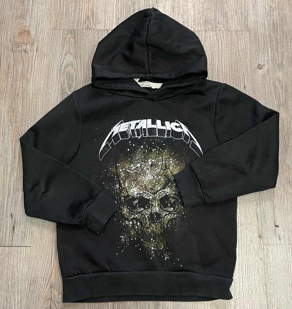 Black H&M Pullover Hoodie, 6-7Y