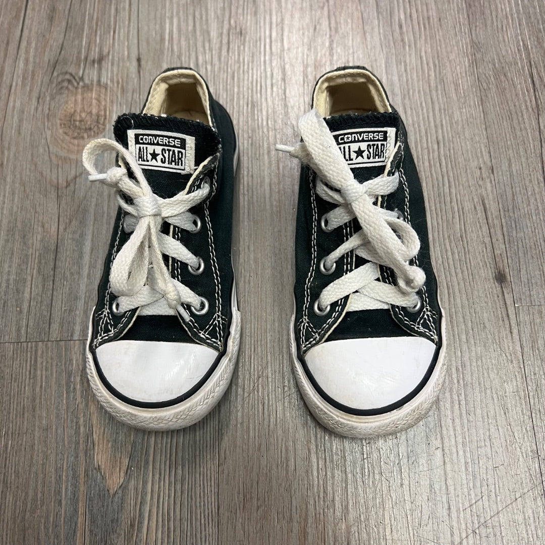 Black Converse Lace Up Shoes, 9T