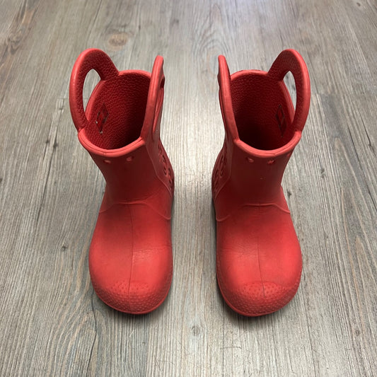 Red Crocs Rain Boots, 9T