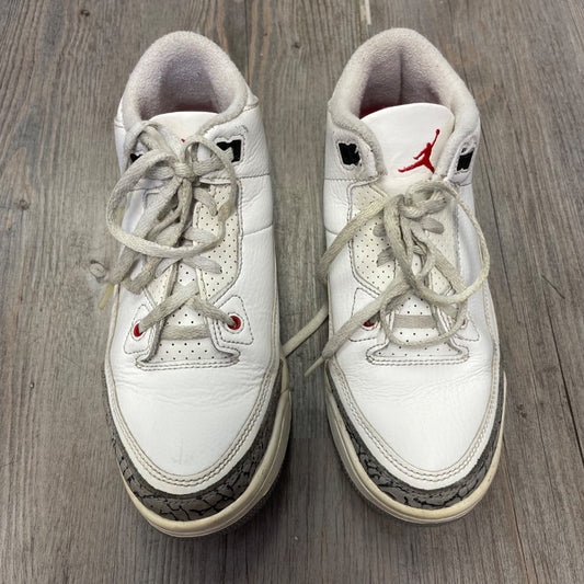 White Nike Lace Up Sneaker, 3Y