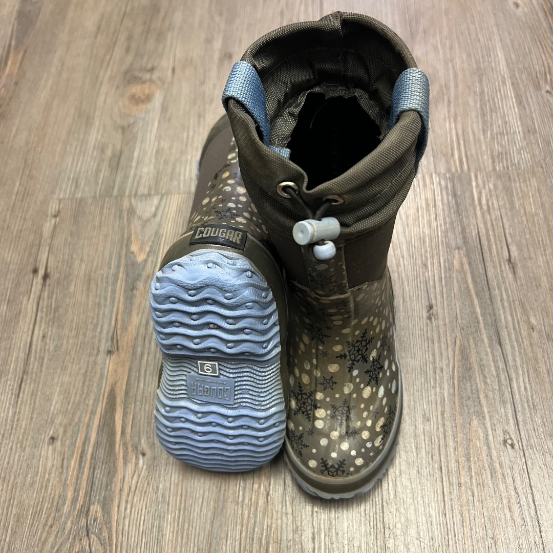 Grey, Snow Flakes Cougar Winter Boots, 9T