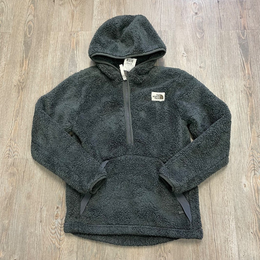 Charcoal Grey North Face Fleece Hooded Sweater, 10-12Y