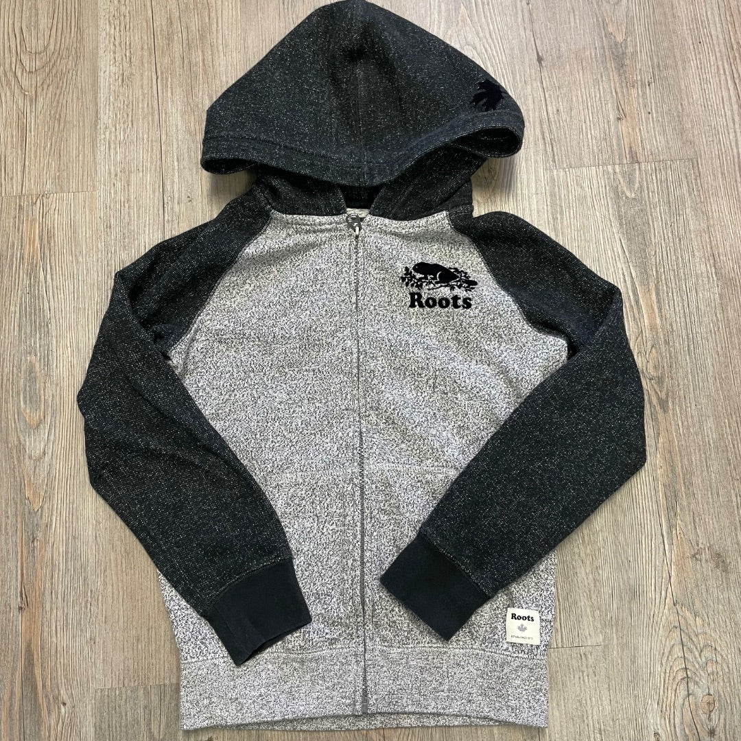 Salt & Pepper Roots Zip Hoodie, 7-8Y