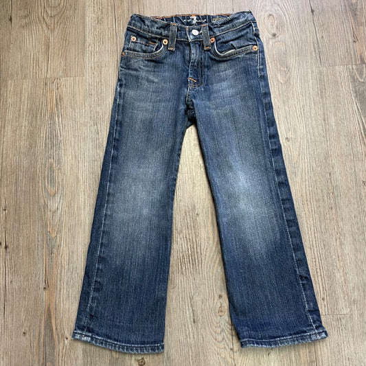 Blue 7For All Mankind Adjustable Waist  Relaxed Jeans, 4Y