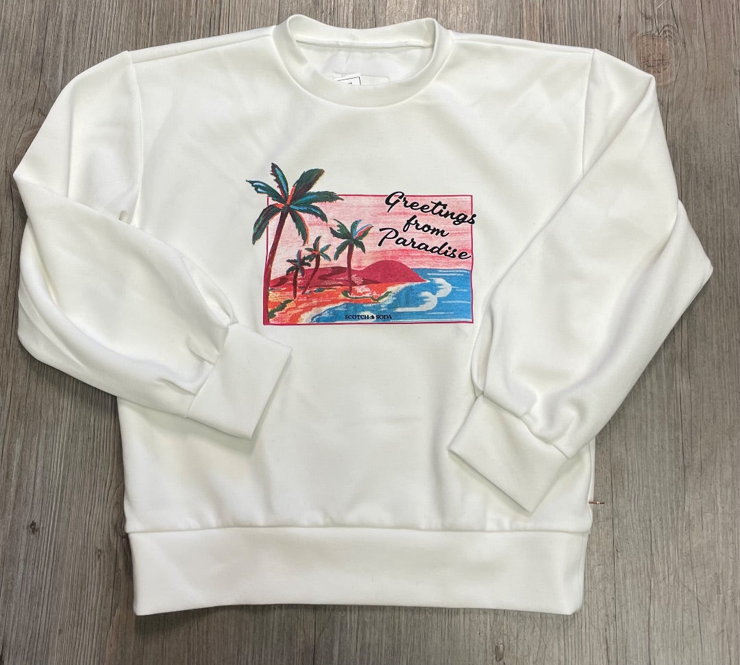 White Scotch & Soda Sweatshirt, 10Y