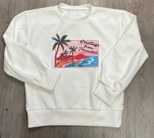 White Scotch & Soda Sweatshirt, 10Y