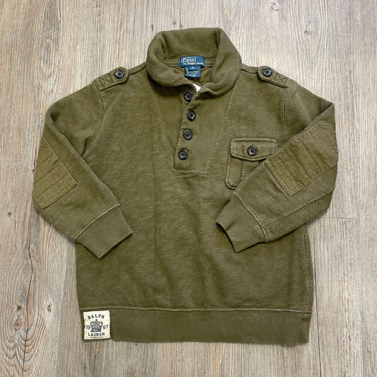 Olive Green Polo Ralph Lauren Pullover Top, 5Y