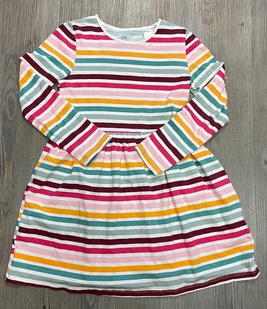 Stripe Carters LS Dress, 6-8Y