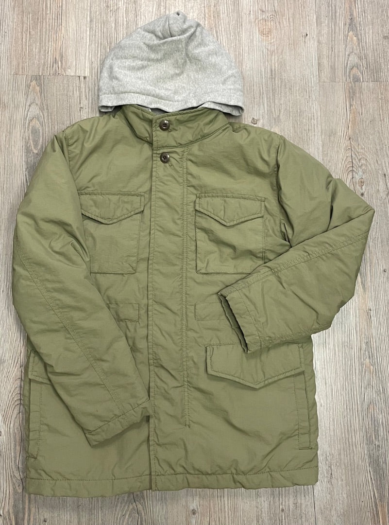 Green Gap Hooded Puffer Jacket, 12-13Y
