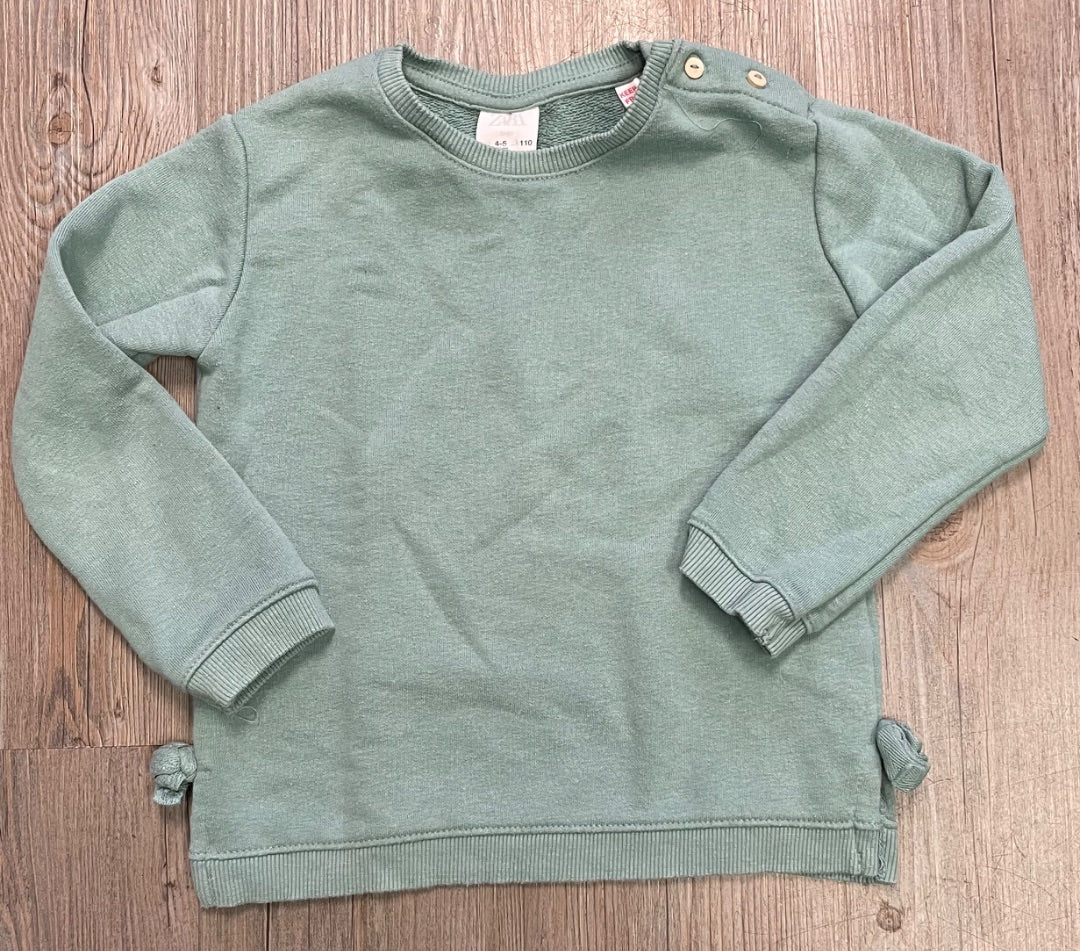 Green Zara Sweatshirt LS, 4-5Y