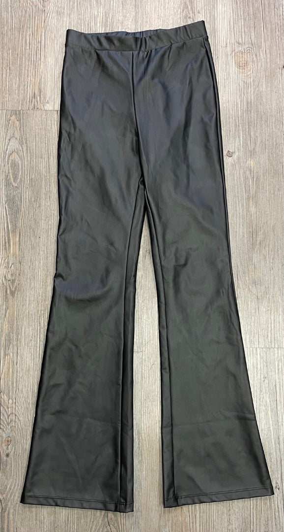 Black H&M Pleather Pants, 9-10Y