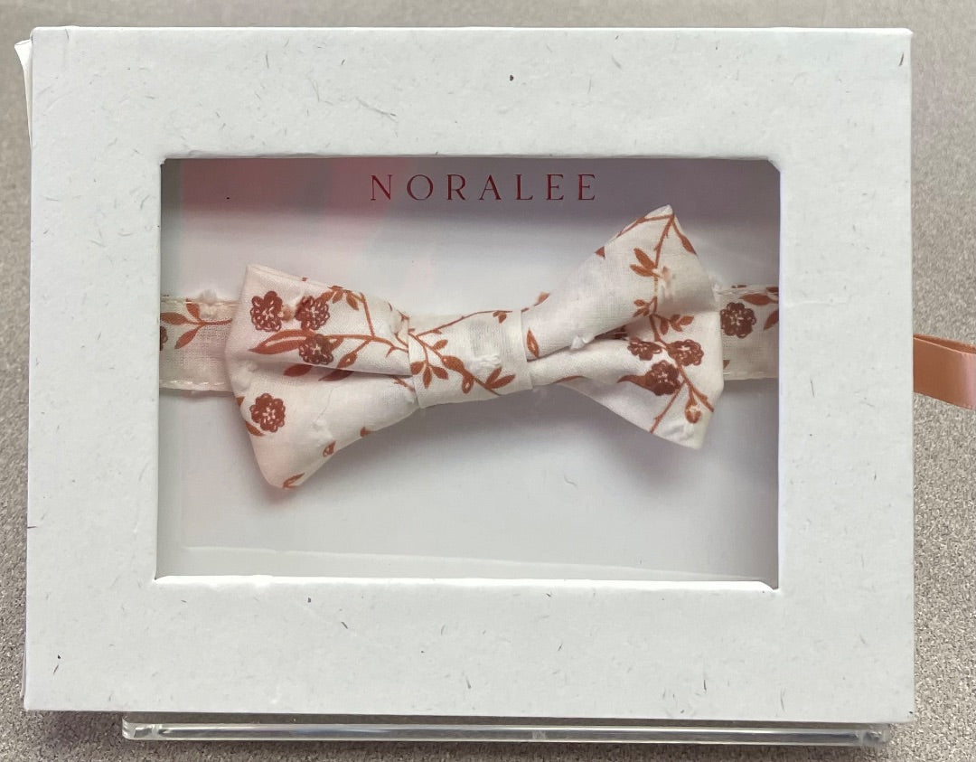 Brown/Beige Noralee Floral Bow Tie, 1-4Y