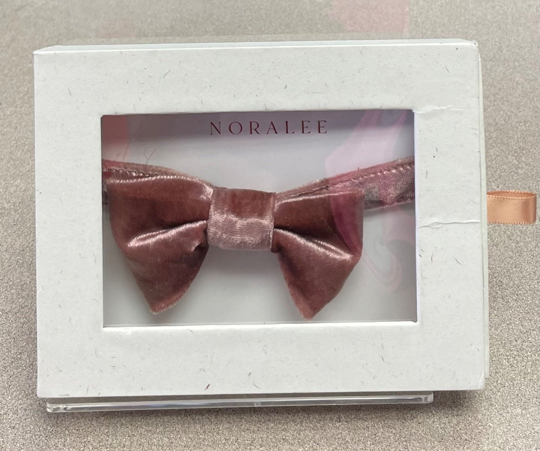 Blush Noralee Velvet Bow Tie, 1-4Y