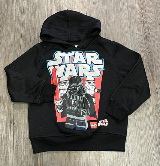 Black Lego Star Wars Pullover Hoodie, 5Y
