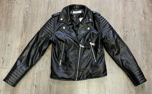 Black H&M Pleather Jacket, 7Y