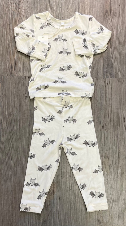 Ivory Quincy Mae Bamboo Pj Set Bats, 3-6M