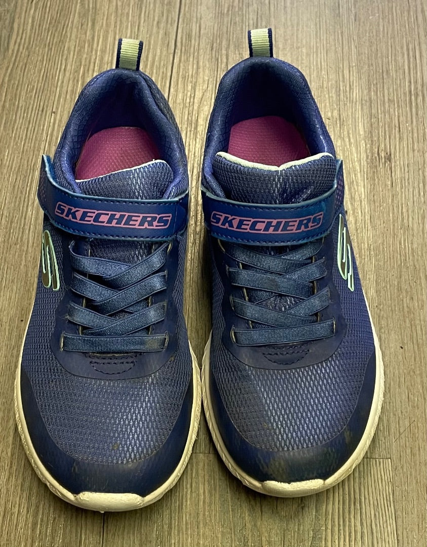 Blue Skechers Velcro Shoes, 1Y